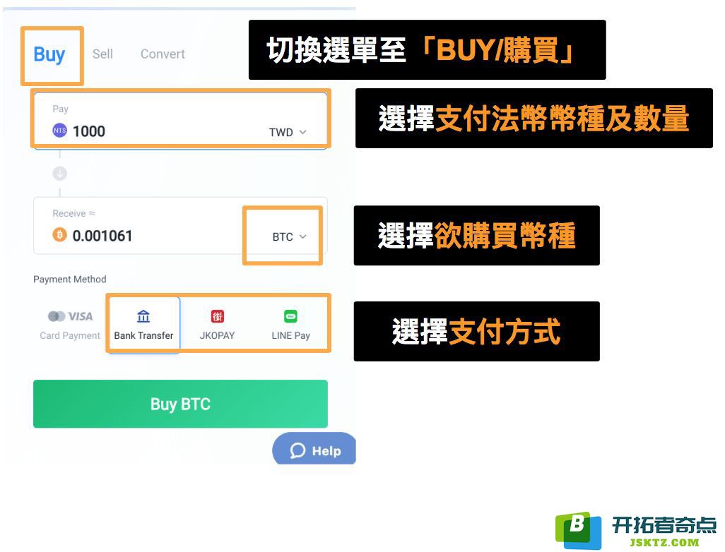 Huobi Global 火币一键买币（Quick Buy/Sell)