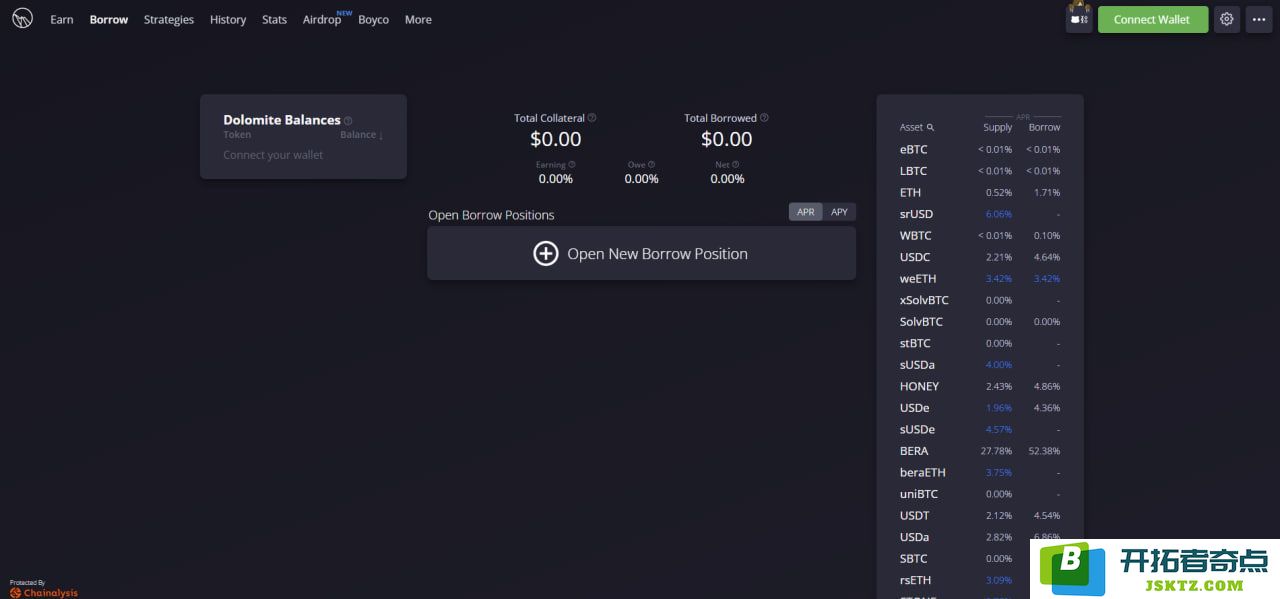 Dolomite的借贷产品