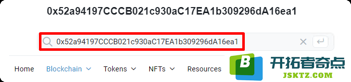 Etherscan 搜索框