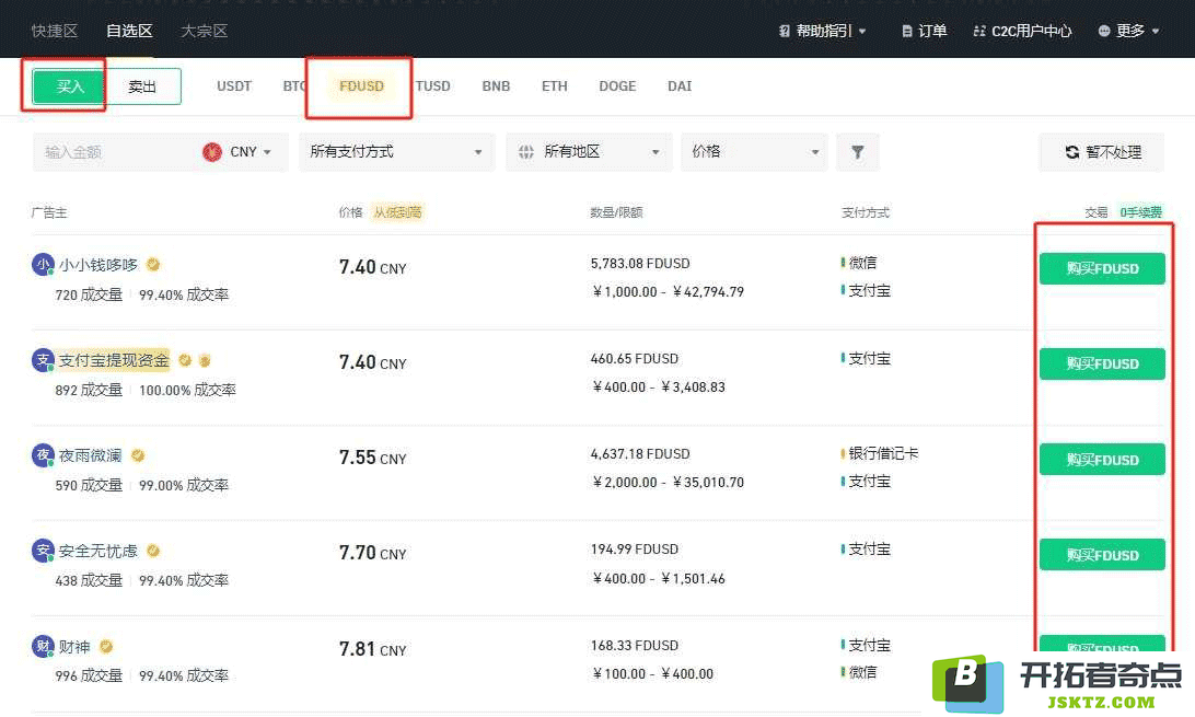 FDUSD怎么买？FDUSD币买入交易教程